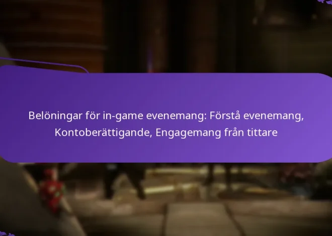 Belöningar för in-game evenemang: Förstå evenemang, Kontoberättigande, Engagemang från tittare