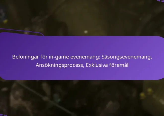 Belöningar för in-game evenemang: Säsongsevenemang, Ansökningsprocess, Exklusiva föremål