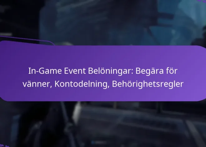 In-Game Event Belöningar: Begära för vänner, Kontodelning, Behörighetsregler