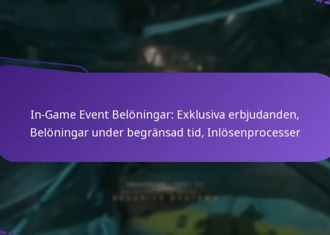 In-Game Event Belöningar: Exklusiva erbjudanden, Belöningar under begränsad tid, Inlösenprocesser