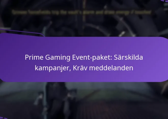 Prime Gaming Event-paket: Särskilda kampanjer, Kräv meddelanden